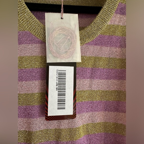 Happy Sheep NWT tank top Green- pink mauve - lavender sparkle top - Picture 8 of 8